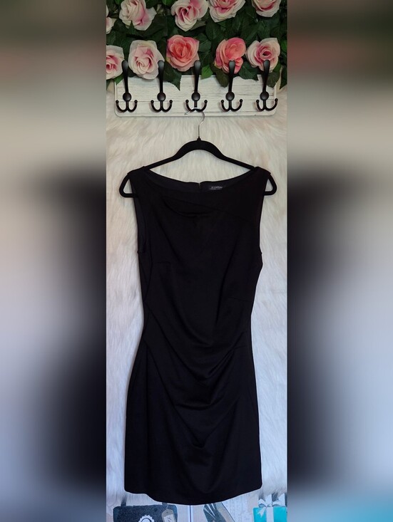 le chateau Dresses & Skirts - Le Chateau Black Sleeveless Ruched Sheath Dress